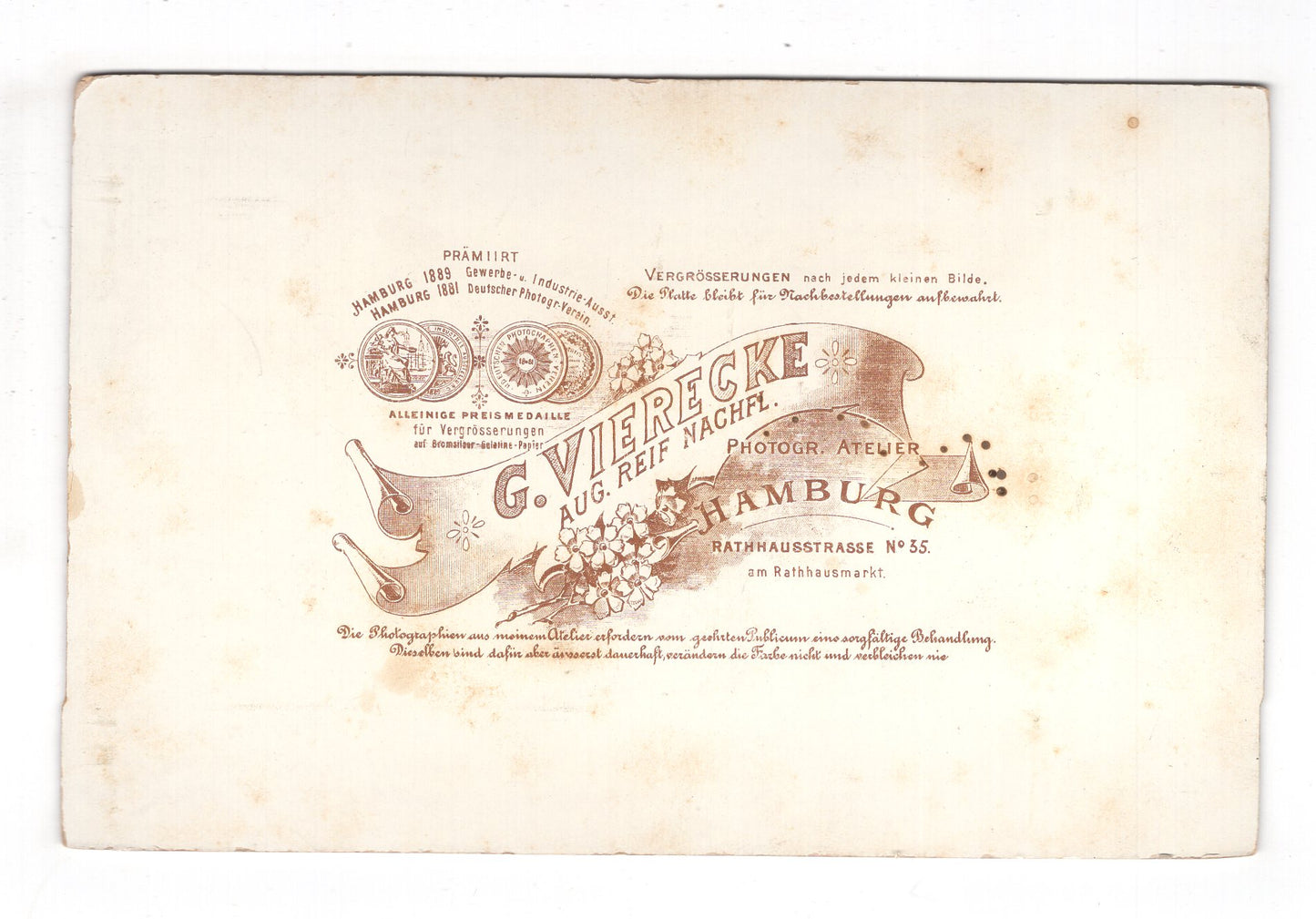 Fotografie Feines Paar - Hamburg 1890er / CAB X-26