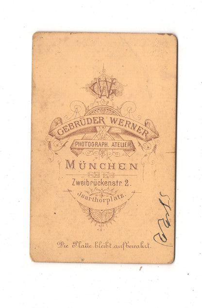 Fotografie Feines Paar - München 1870er / CDV L1-37