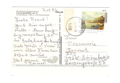 Ansichtskarte Mondsee / Salzkammergut / Österreich