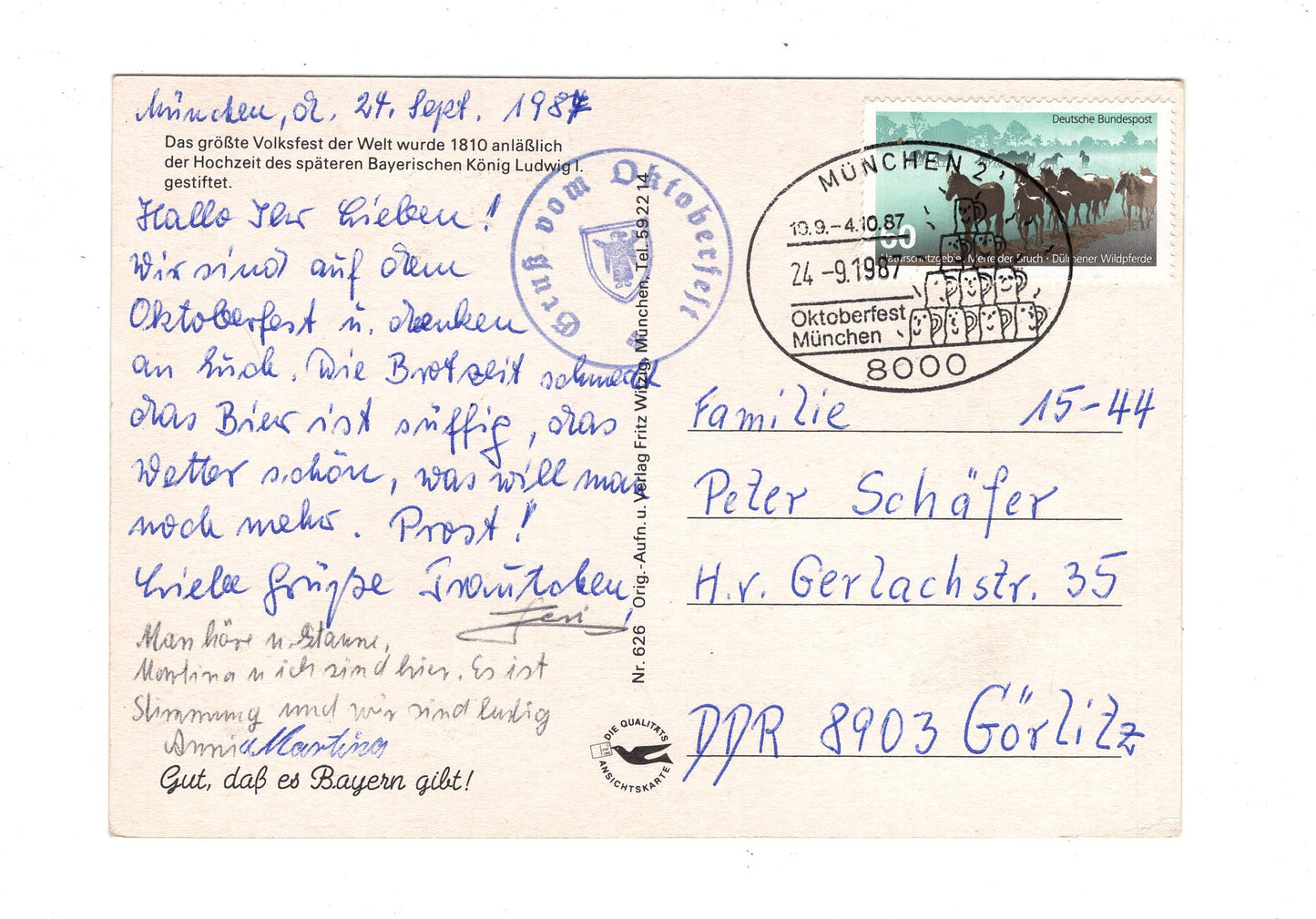 Ansichtskarte München / Gruß vom Oktoberfest / G1-52