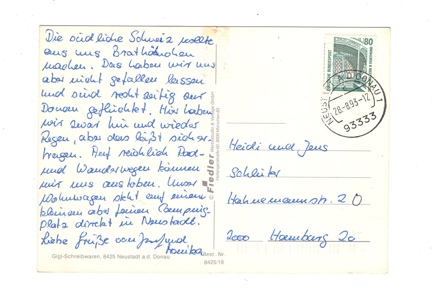 Ansichtskarte Neustadt an der Donau & Bad Gögging