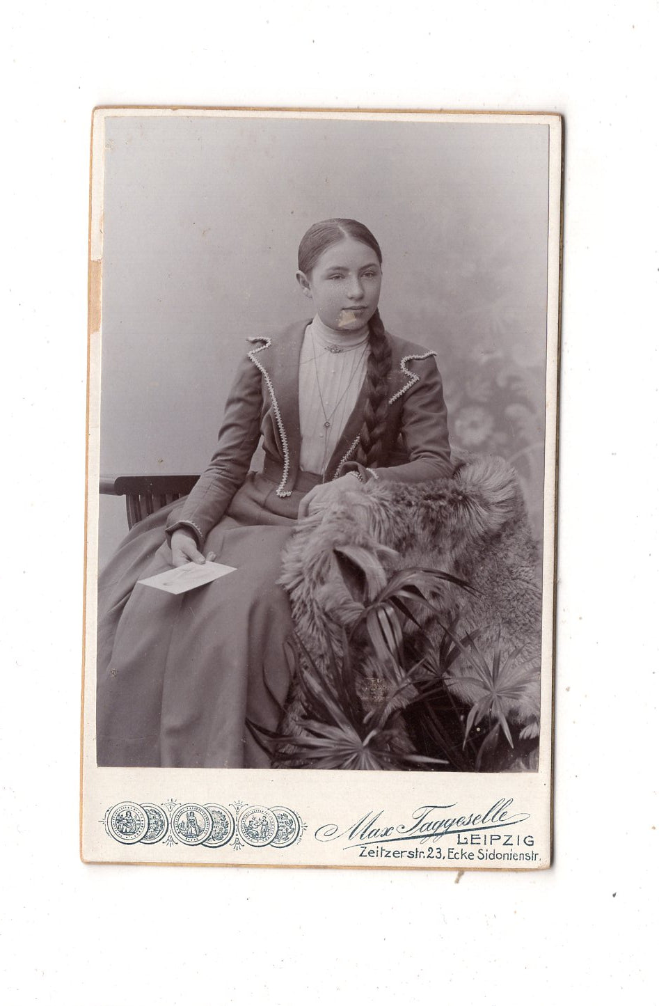 Fotografie Feines junges Mädchen / Ella Dittmar - Leipzig 1890er / CDV N1-02