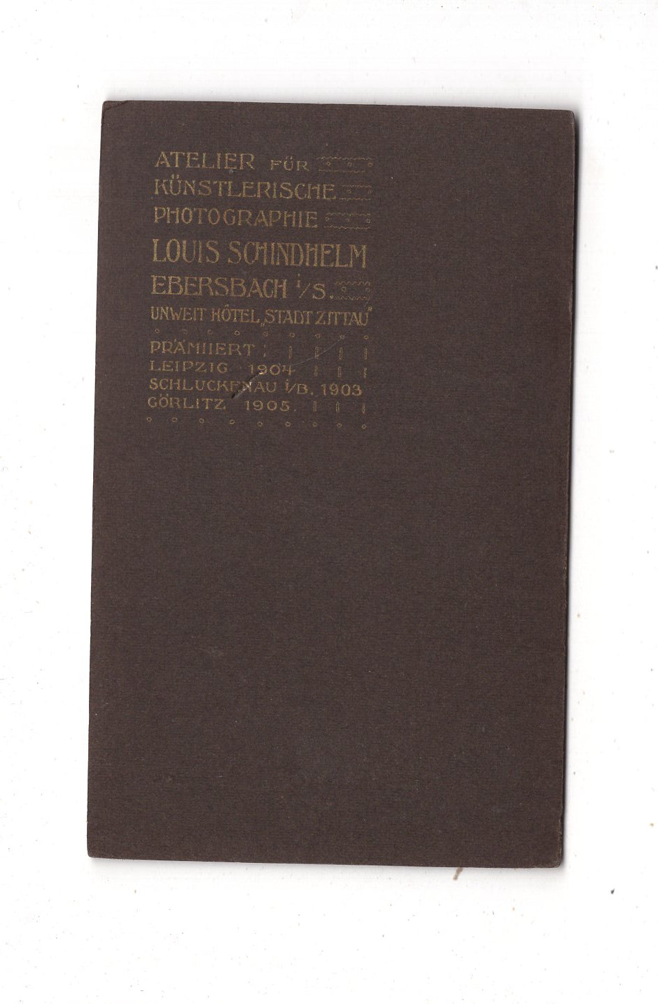 Fotografie Feines junges Mädchen - Ebersbach 1900er / CDV E1-31