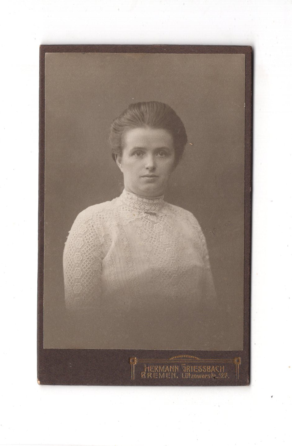 Fotografie Damenportrait - Bremen 1900er / CDV C1-16