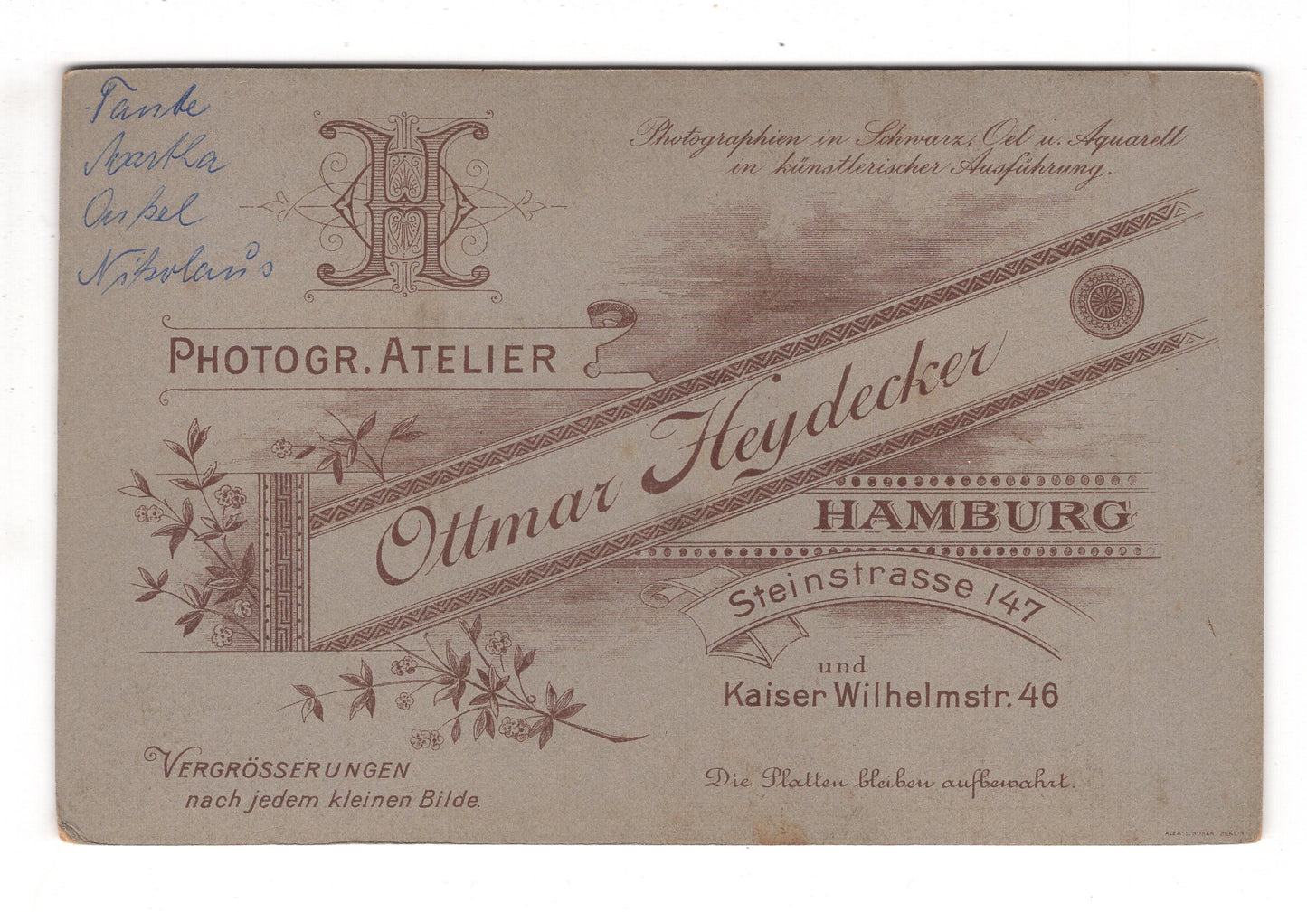 Fotografie Feines Paar - Hamburg 1900er / CAB X-26