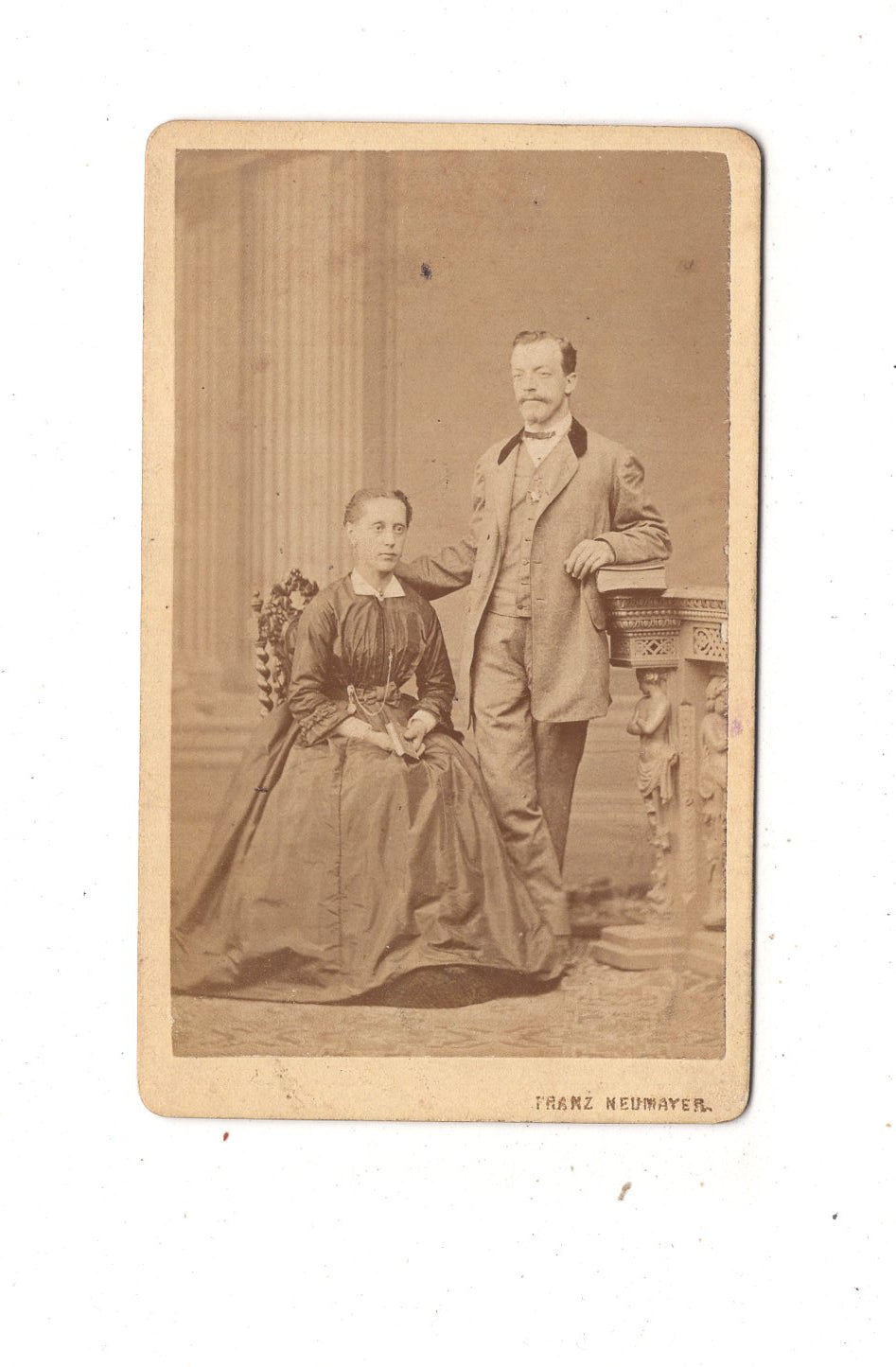 Fotografie Feines Paar - München 1860er / CDV L1-37