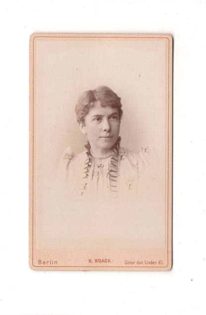 Fotografie Damenportrait - Berlin 1880er / CDV C1-16
