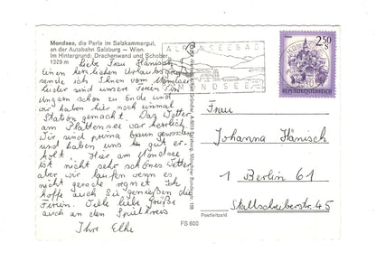 Ansichtskarte Mondsee / Salzkammergut / Österreich