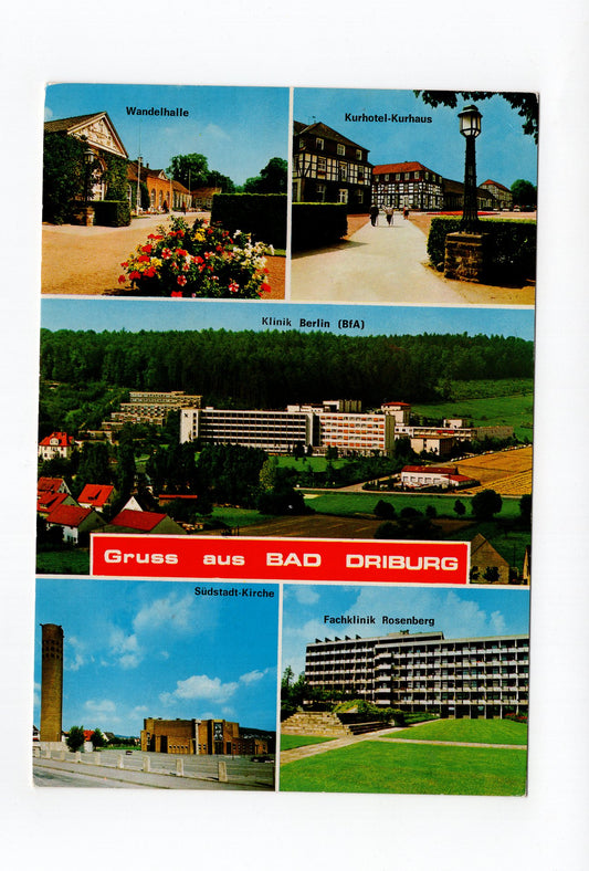 Ansichtskarte Bad Driburg / Klinik Berlin / Wandelhalle +++