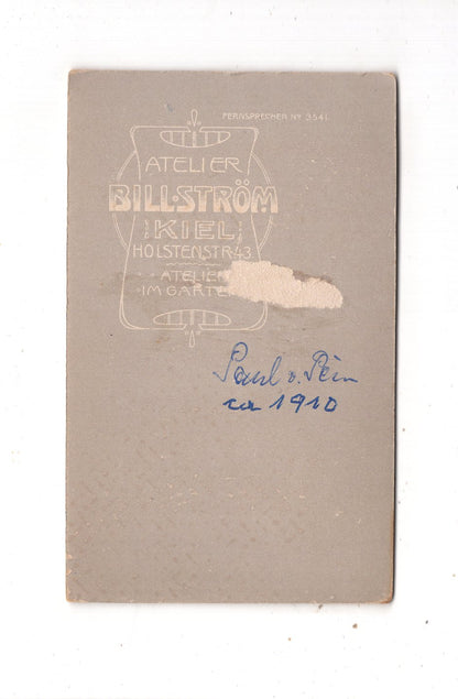 Fotografie Herrenportrait / benannt: Paul v. Pein - Kiel 1900er
