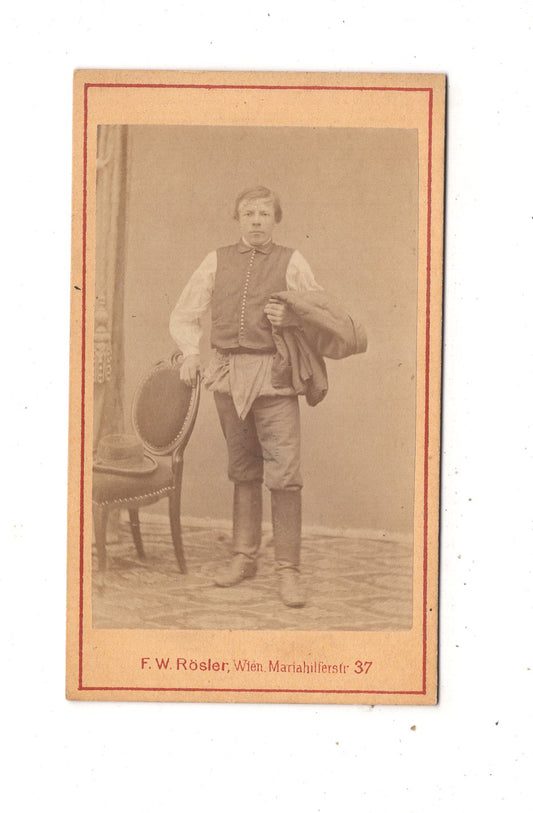 Fotografie Mann in Arbeitskleidung ? - Wien um 1870