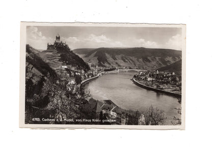 Ansichtskarte Cochem an der Mosel von Haus Krain gesehen / M1-57