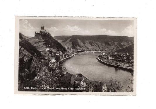 Ansichtskarte Cochem an der Mosel von Haus Krain gesehen / M1-57