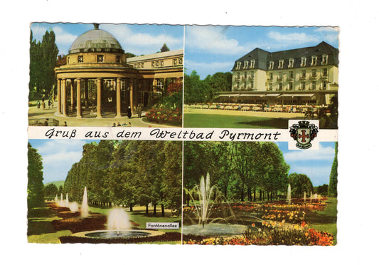 Ansichtskarte Bad Pyrmont / Fontänenallee +++