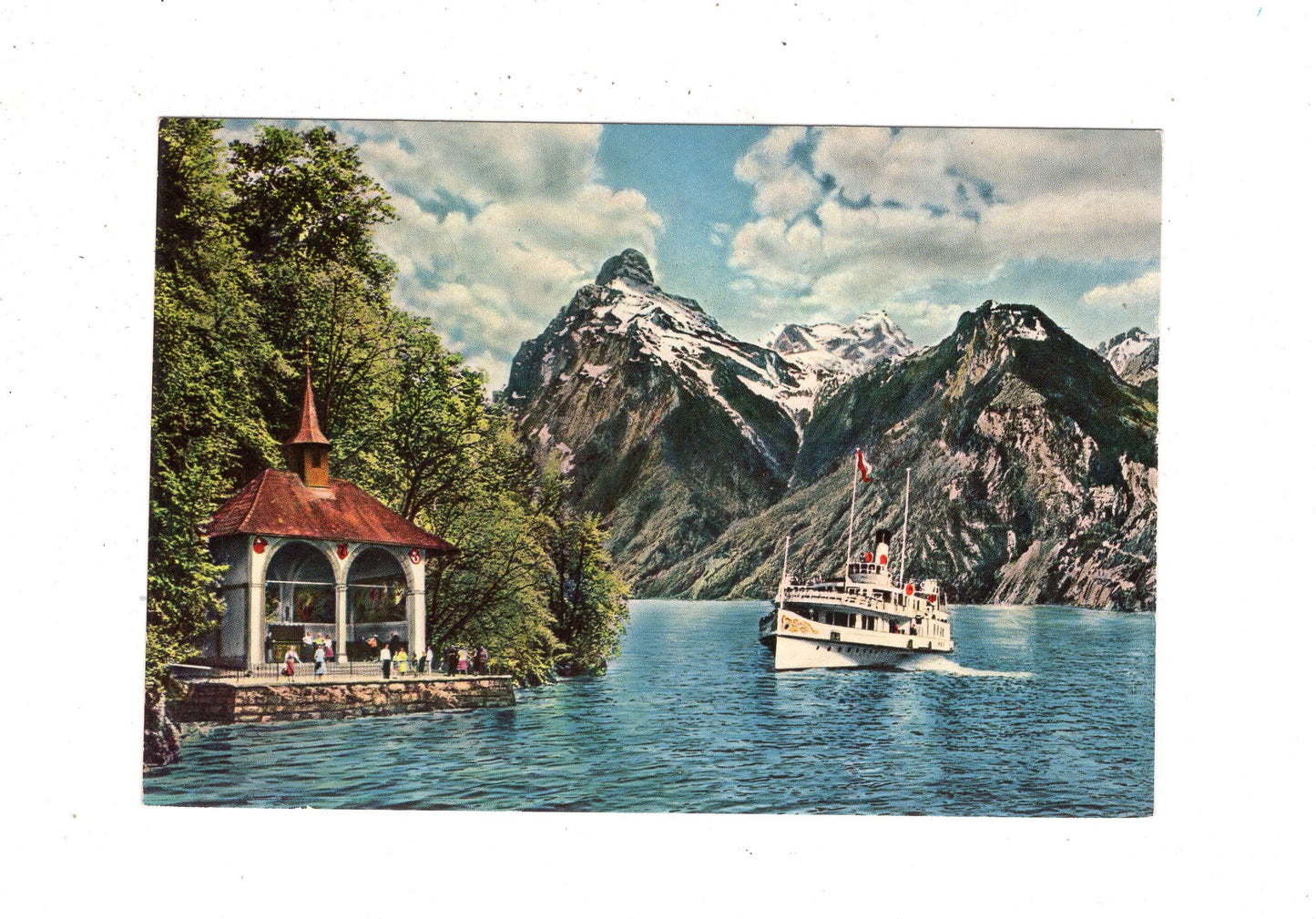 Ansichtskarte Urnersee / Tellskapelle mit Urirotstock / Schweiz