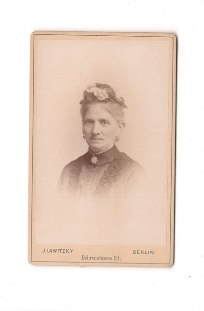Fotografie Damenportrait - Berlin 1880er / CDV C1-16