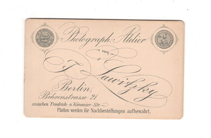 Fotografie Damenportrait - Berlin 1880er / CDV C1-16