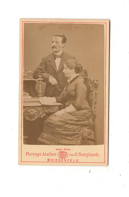 Fotografie Feines Paar - Weißenfels 1870er / CDV L1-37