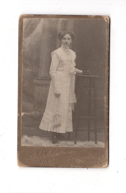 Fotografie Feines junges Mädchen - Wien 1913 / CDV N1-02