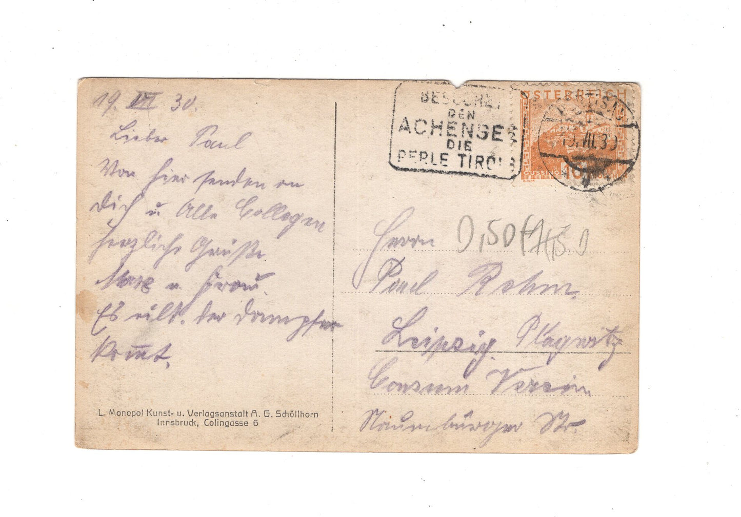 Ansichtskarte Achensee / Tirol / Österreich - 1930