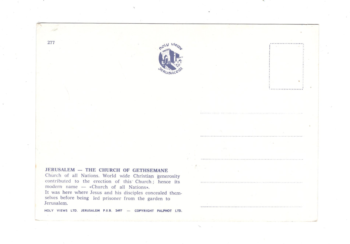 Ansichtskarte Church of Gethesemane / Jerusalem / Israel