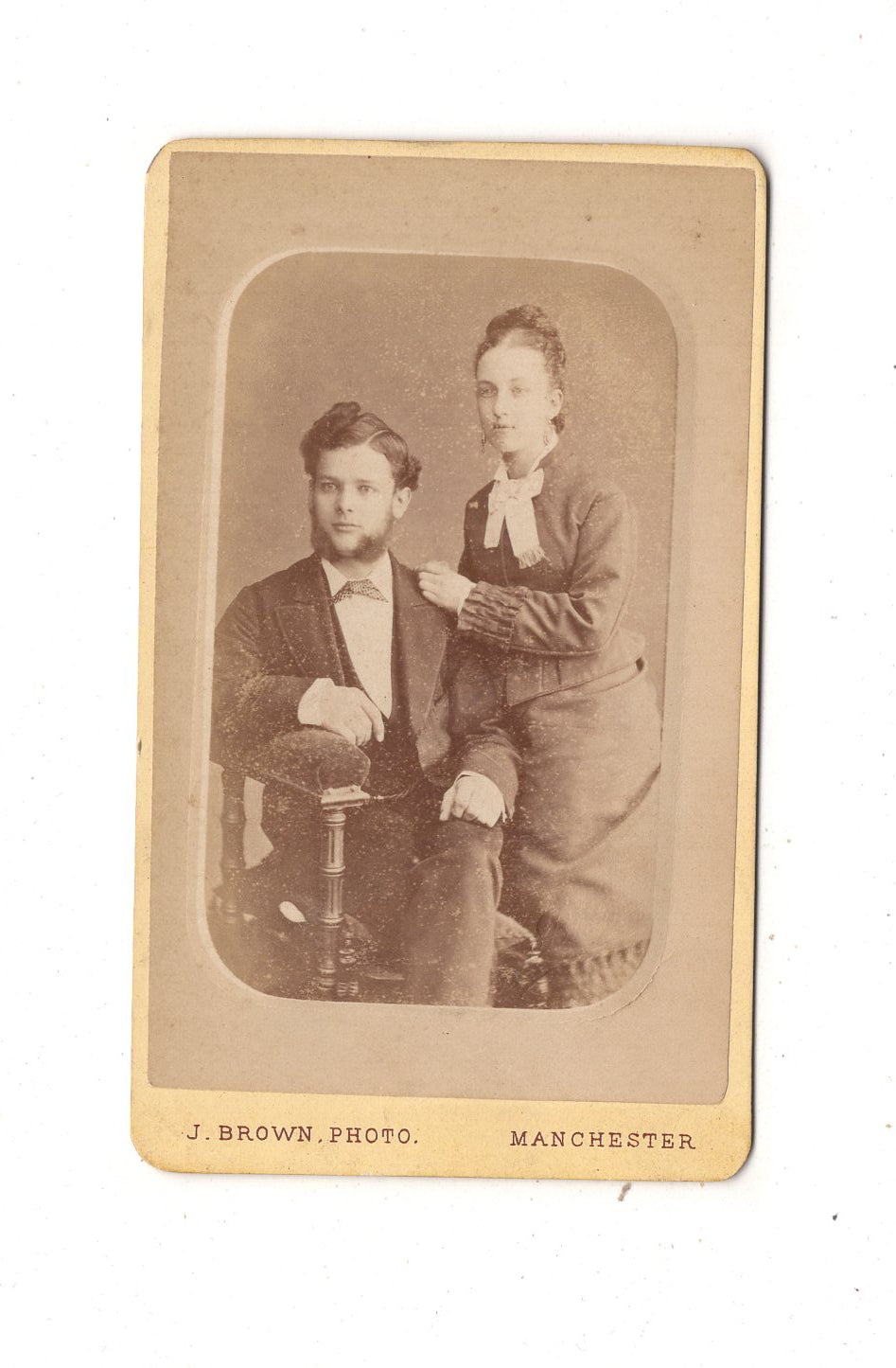 Fotografie Feines Paar - Manchester 1870er / CDV L1-37