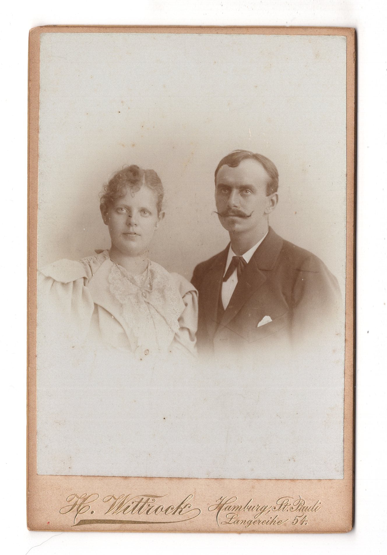 Fotografie Feines Paar - Hamburg St. Pauli 1890er / CAB X-26