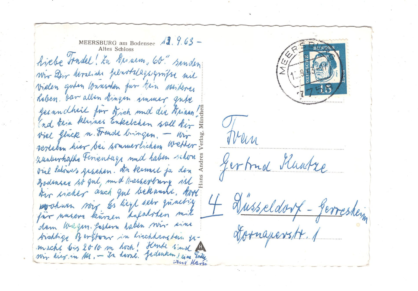 Ansichtskarte Meersburg am Bodensee / Altes Schloss / K1-52