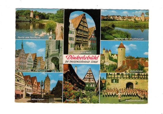 Ansichtskarte Dinkelsbühl / Marktplatz / Wehrtürme +++