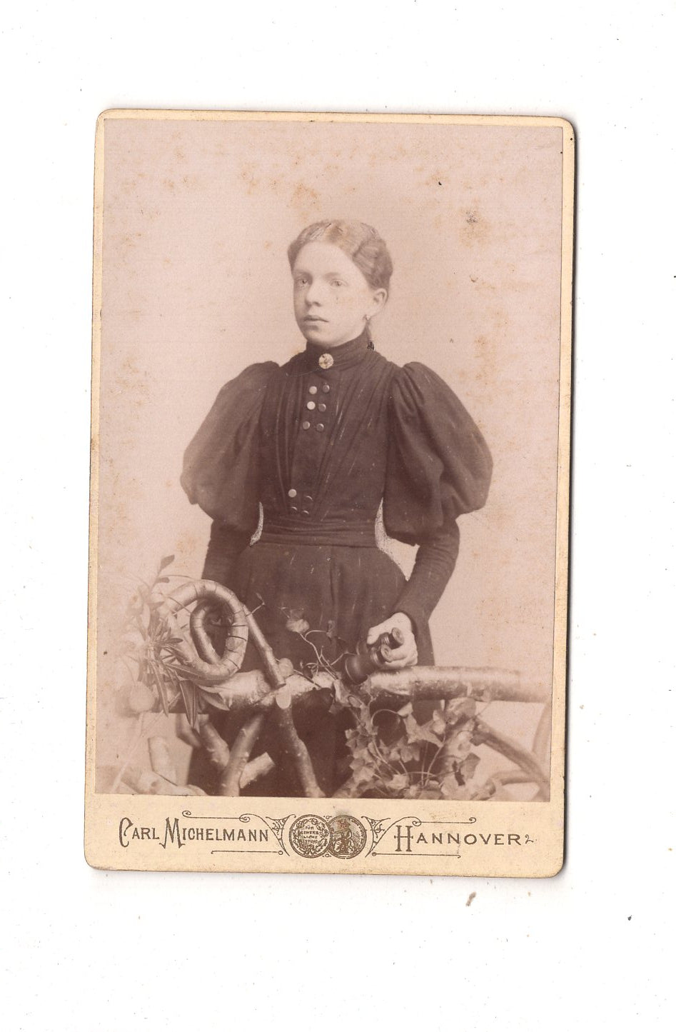 Fotografie Feines junges Mädchen - Hannover 1890er / CDV E1-31