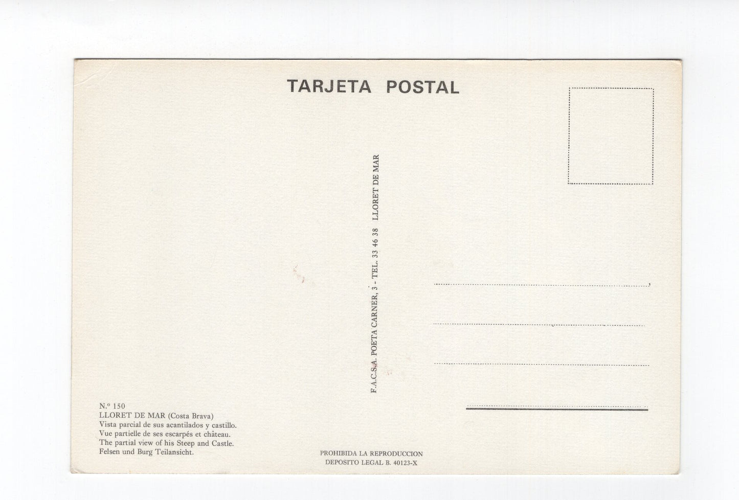 Ansichtskarte Lloret de Mar / Felsen und Burg / Costa Brava / Spanien