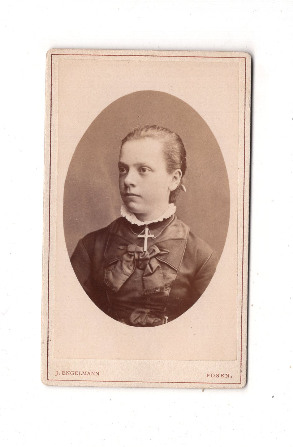 Fotografie Feines junges Mädchen - Posen Poznan 1870er / CDV N1-02