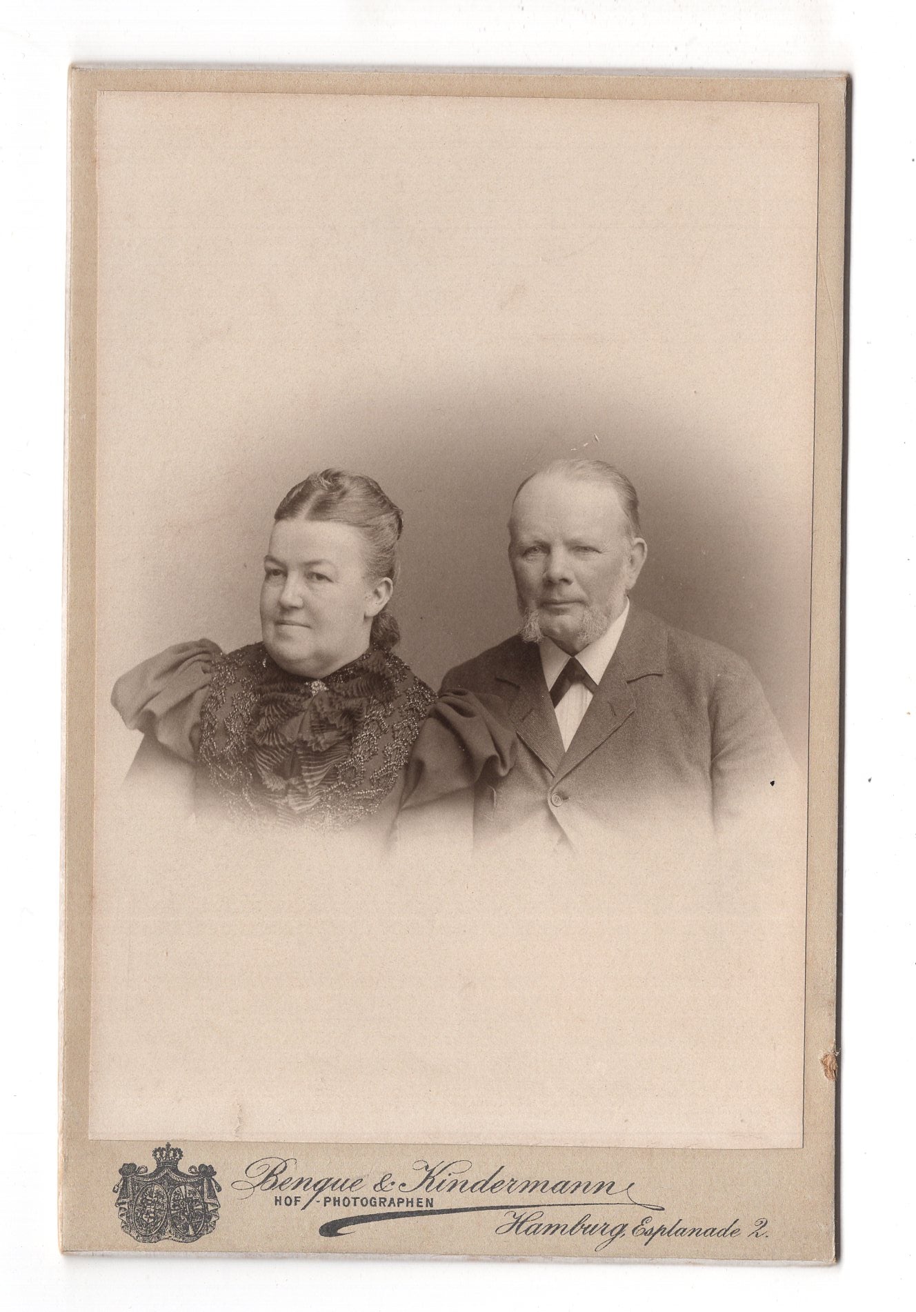 Fotografie Feines Paar - Hamburg um 1900 / CAB X-26