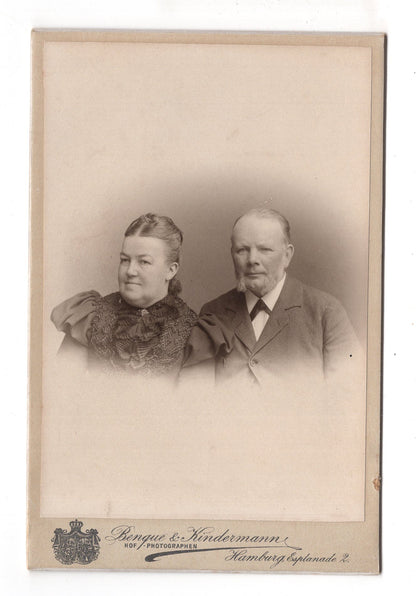 Fotografie Feines Paar - Hamburg um 1900 / CAB X-26