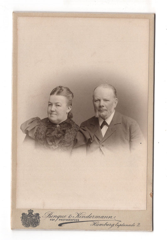Fotografie Feines Paar - Hamburg um 1900 / CAB X-26