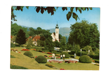 Ansichtskarte Bad Brückenau / Blick vom Fürstenhof auf kath. Kirche