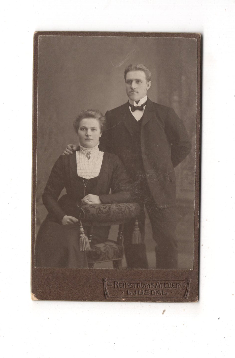 Fotografie Feines Paar - Ljusdal 1900er / CDV L1-37