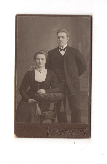 Fotografie Feines Paar - Ljusdal 1900er / CDV L1-37