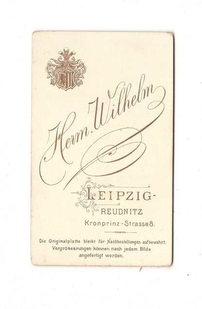 Fotografie Feines junges Mädchen - Leipzig 1890er / CDV E1-31