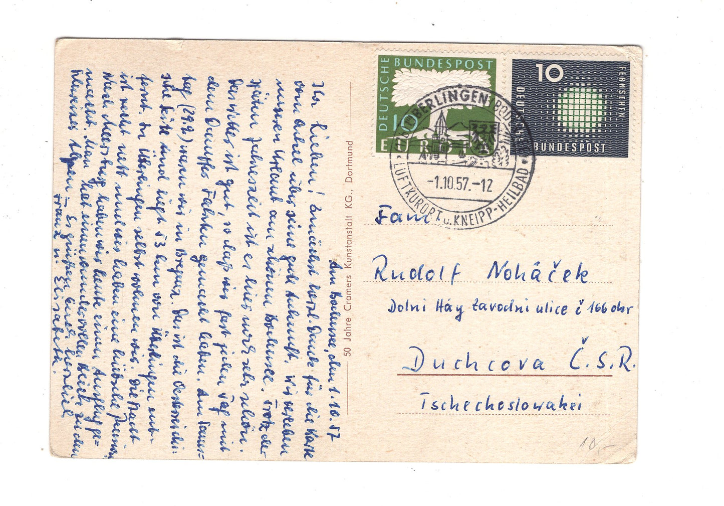 Ansichtskarte Meersburg am Bodensee / Schloss und Schweizer Alpen / K1-52