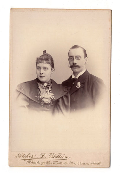 Fotografie Feines Paar - Hamburg um 1890 / CAB X-26