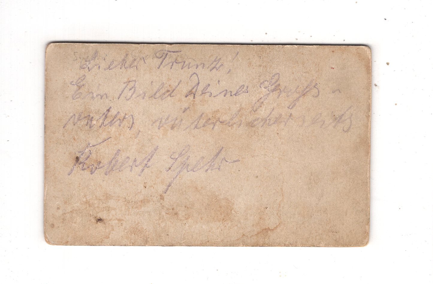 Fotografie Feiner Herr mit Widmung - Bünde 1900er