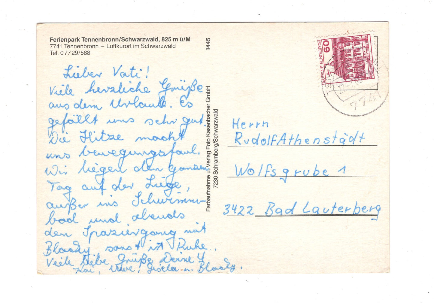 Ansichtskarte Ferienpark Tennenbronn / Schwarzwald / G1-69