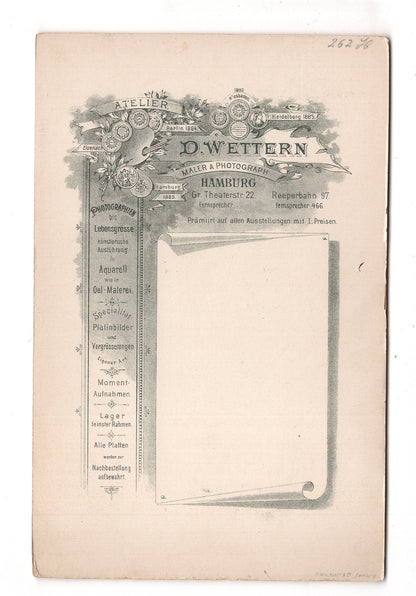 Fotografie Feines Paar - Hamburg um 1890 / CAB X-26