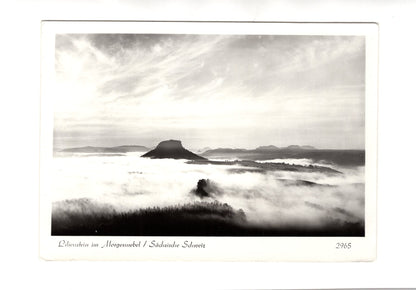 Ansichtskarte Sächsische Schweiz / Lilienstein im Morgennebel