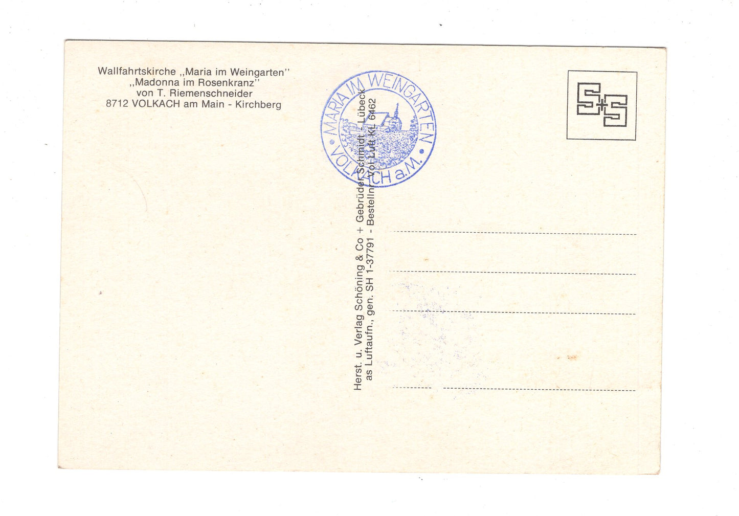 Ansichtskarte Volkach am Main - Kirchberg / Wallfahrtskirche Maria im Weingarten / H1-65