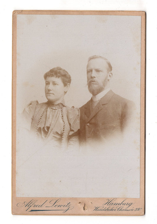 Fotografie Feines Paar - Hamburg 1890er / CAB X-26