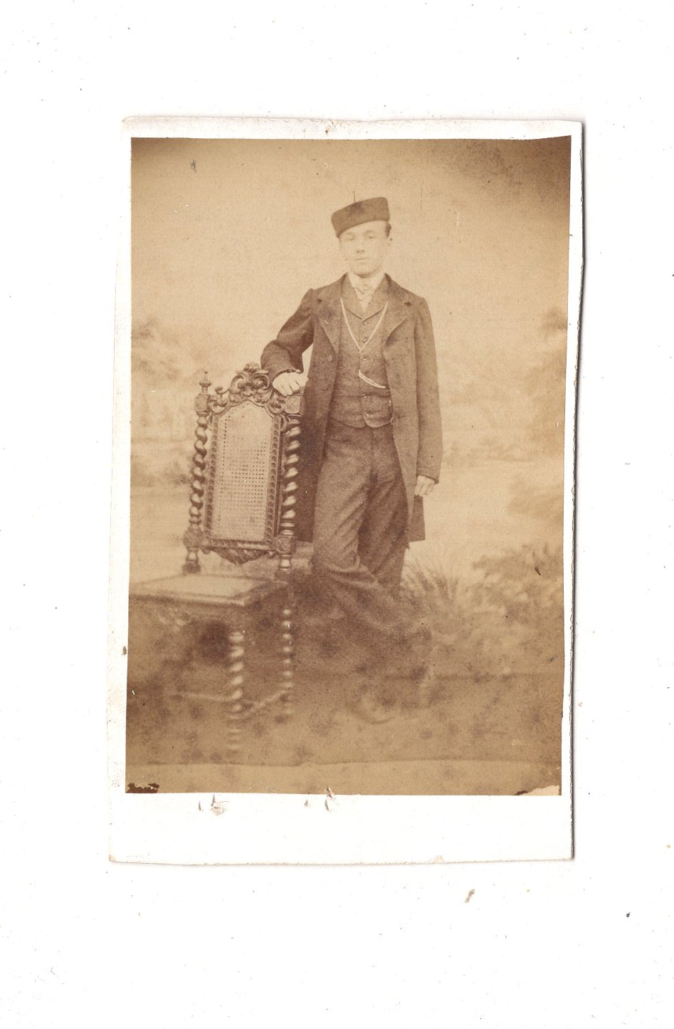 Fotografie Feiner junger Herr - unbekannter Ort 1860er