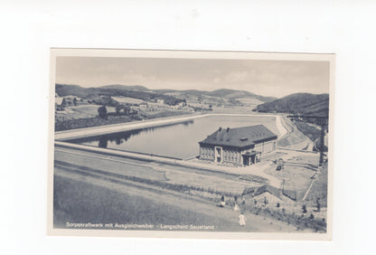 Ansichtskarte Sorpekraftwerk mit Ausgleichsweiher / Langscheid / Sauerland