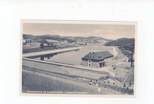 Ansichtskarte Sorpekraftwerk mit Ausgleichsweiher / Langscheid / Sauerland
